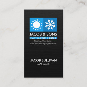 Cartão De Visita Arrefecimento do ar condicionado por ventilação 