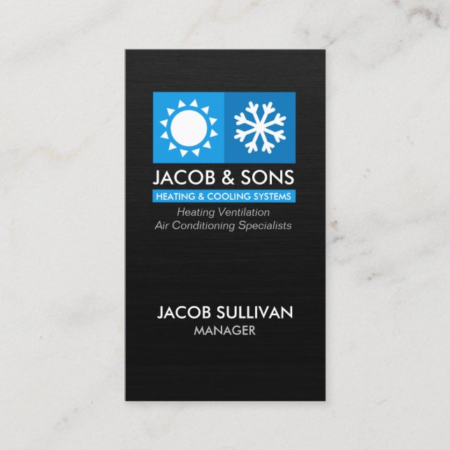 Cartão De Visita Arrefecimento do ar condicionado por ventilação de (Frente)