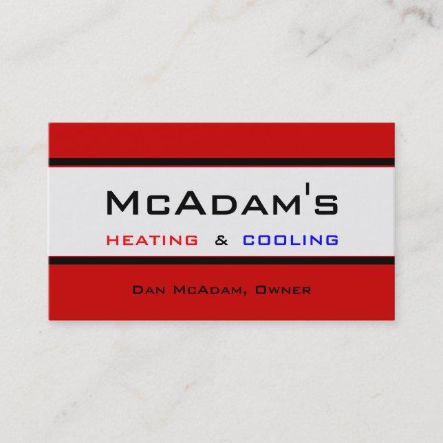 Cartão De Visita Arrefecimento térmico O/C da bomba de calor de HVA (Frente)