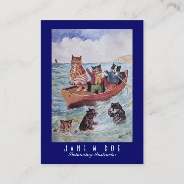 Cartão De Visita Arrendamentos do instrutor/canoa da natação - (Frente)