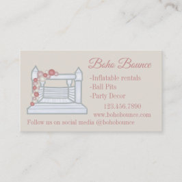 Cartão De Visita Arrendamentos do Partido Inflável da Casa Branca