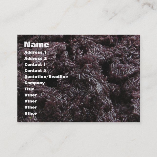 Cartão De Visita Arroz Negro do Laos Tailandês [Khao Niao Dam] (Frente)