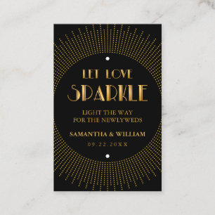 Cartão De Visita Art deco de Gatsby que Wedding a cor do Tag