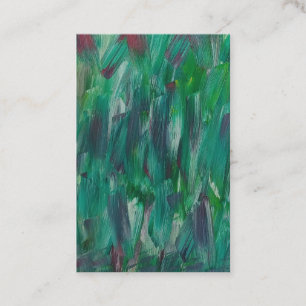 Cartão De Visita Arte Abstrata Colorida Verde Vermelho Branco Ocult