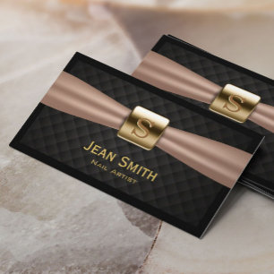 Cartão De Visita Arte acolchoada do prego do monograma diamante