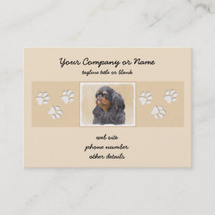 Cartão De Visita Arte Animal Original Pintura Inglesa Toy Spaniel