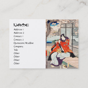 Cartão De Visita Arte clássico vintage japonês de ukiyo-e tocador d
