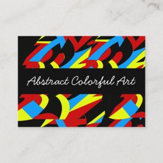Cartão De Visita Arte Colorida abstrato