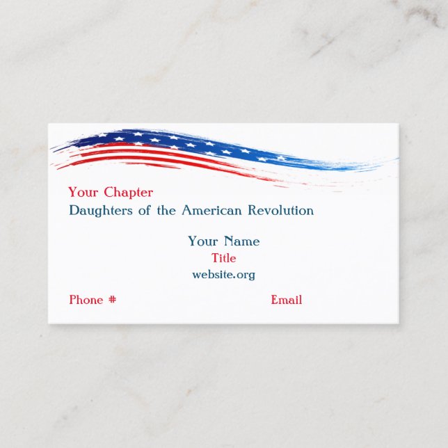 Cartão De Visita Arte da palavra do capítulo de DAR (Frente)