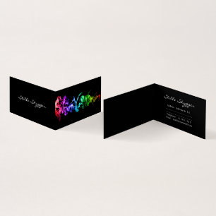 Cartão De Visita Arte de Abstrato brilhante personalizável