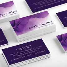 Arte de Abstrato de Álcool Roxo Elegante