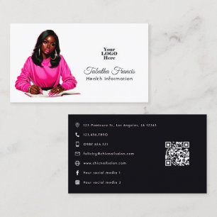 Cartão De Visita Arte de Liderança de Mulheres Afro-pretas Empodera