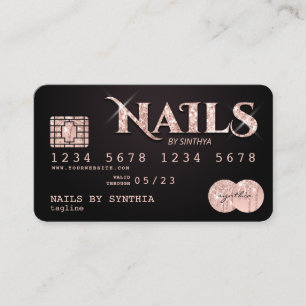 Cartão De Visita Arte de unhas de técnicos Unhas Estimulada com Car