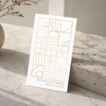 Arte Deco Geométrico Moderno Falso Dourado Designe