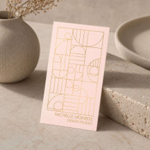Arte Deco Geométrico Moderno Falso Dourado/Rosa De