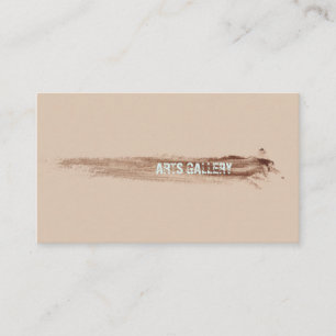 Cartão De Visita Arte Desenhada Amiável Castanho Brushstrokes Manch