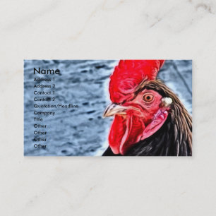 Cartão De Visita Arte Digital Rooster