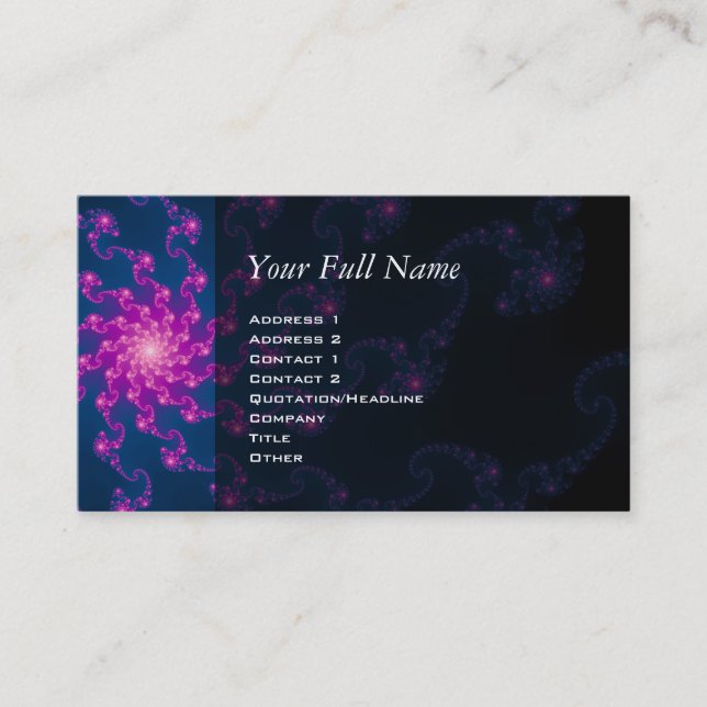 Cartão De Visita Arte do Fractal da flor da vida (Frente)