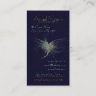 Cartão De Visita Arte do Fractal do anjo do inverno