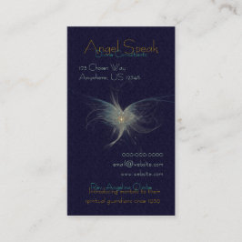 Cartão De Visita Arte do Fractal do anjo do inverno