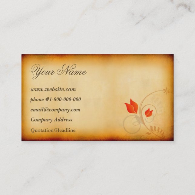 Cartão De Visita Arte do vintage (Frente)