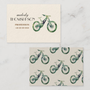 Cartão De Visita Arte em Aquarela Esporte Radical Bike Downhill Off