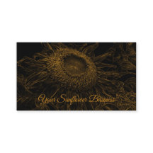 Arte Floral Negra Dourada Sunflower Elegante Luxo