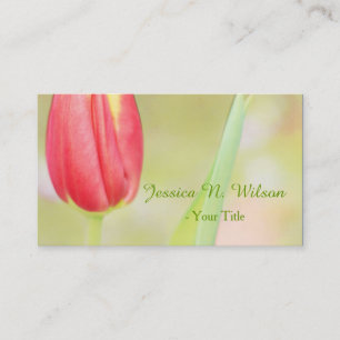 Cartão De Visita arte fotográfico profissional de tulipa rosa bonit