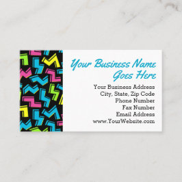 Cartão De Visita Arte Legal dos anos 80, Memphis Pop