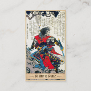 Cartão De Visita Arte legendária japonesa clássica do guerreiro d