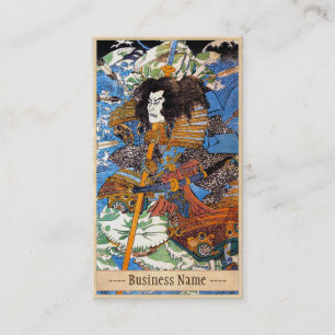 Cartão De Visita Arte legendária japonesa clássica do guerreiro d