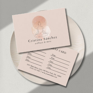 Cartão De Visita Arte Minimalista de Linha Mulher Yoga Meditação