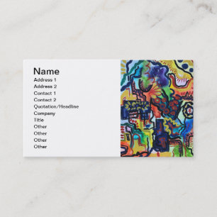 Cartão De Visita Arte Moderna Pintada com Jardim de Eva