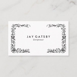 Cartão De Visita Arte Nova Floral Personalizada Vintage