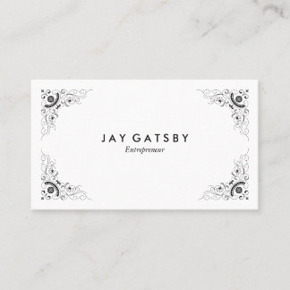 Cartão De Visita Arte Personalizada Vintage Art Nouveau Flourish