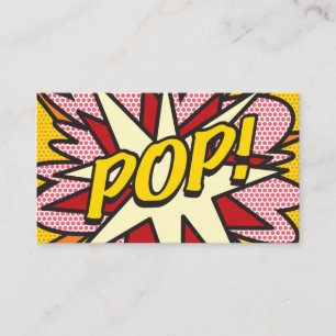 Cartão De Visita Arte Pop Personalizada de Quadrinhos POP!