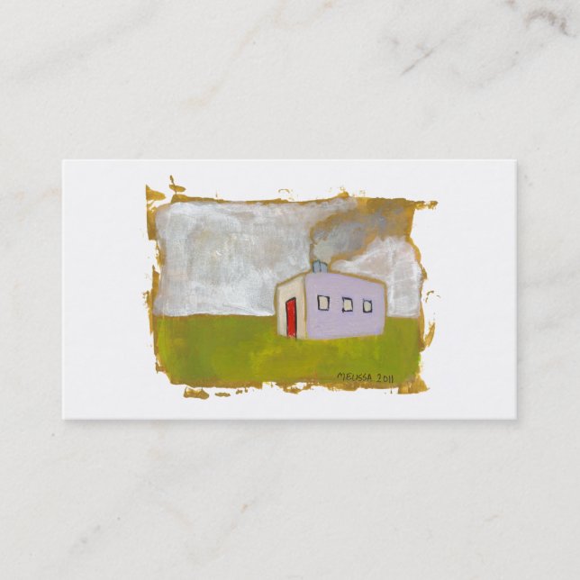 Cartão De Visita Arte popular moderna simples fresca original da (Frente)