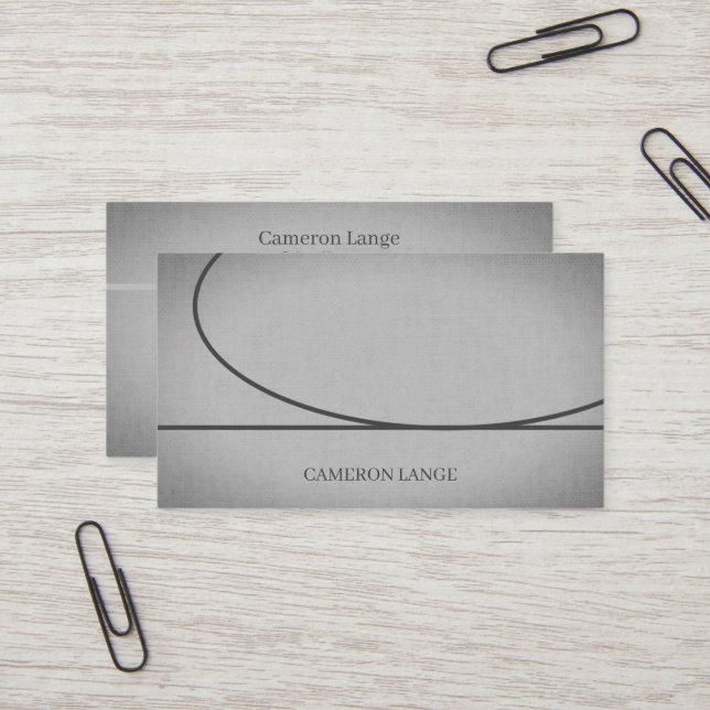 Cartão De Visita Arte Simples Profissional, Cinzas, Carro Empresari (Frente/Verso In Situ)