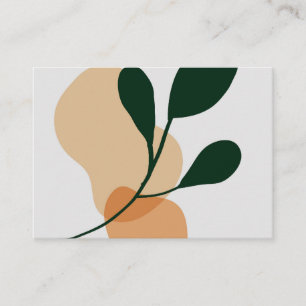 Cartão De Visita Arte vegetal botânica