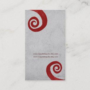 Cartão de visita artesanal enforcado espiral verme