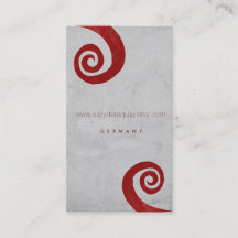 Cartão de visita artesanal enforcado espiral verme