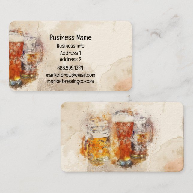 Cartão De Visita Artesanato Artisan Breer Pub Bar (Frente/Verso)