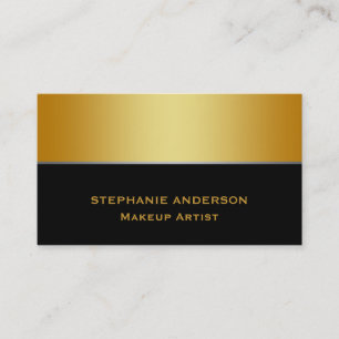 Cartão De Visita Artesanato Dourado, preto e legante