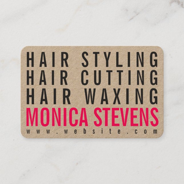 Cartão De Visita Artesanato gigante corajoso na moda moderno do (Frente)