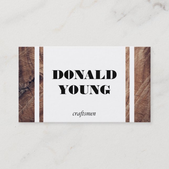 Cartão De Visita Artesãos | Madeira III (Frente)