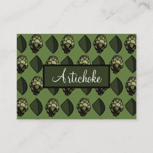 Cartão De Visita Artichoke Vegetable Plant Botanical Patterno