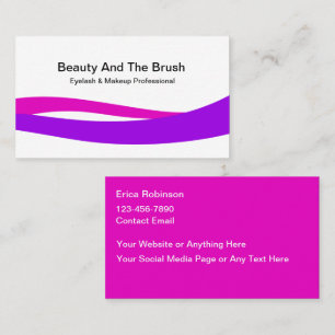 Cartão De Visita Artista Beleza Eyelash Makeup