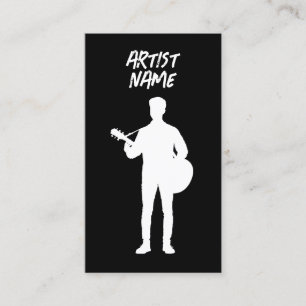 Cartão De Visita Artista Cantor Acústico Guitarrista Masculino