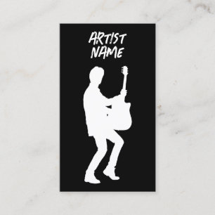 Cartão De Visita Artista Cantor Acústico Guitarrista Masculino