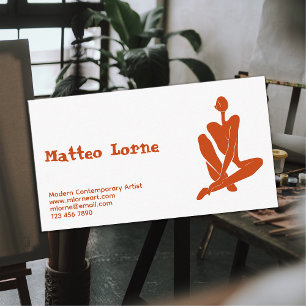 Cartão De Visita Artista Contemporâneo Moderno